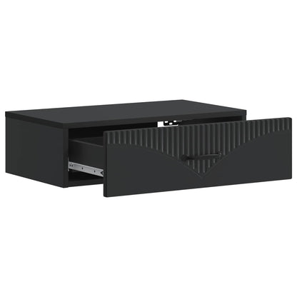 Wall-Mounted Side Table Black 59 x 34.5 x 17 cm Engineered Wood