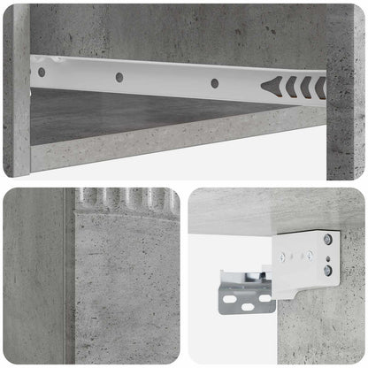 Wall-Mounted Side Table Concrete Grey 59 x 34.5 x 17 cm