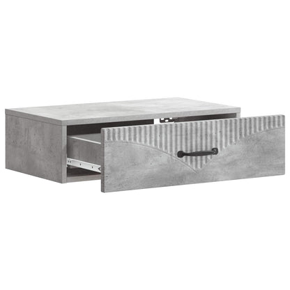 Wall-Mounted Side Table Concrete Grey 59 x 34.5 x 17 cm