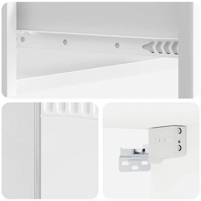 Wall-Mounted Side Table High Gloss White 59 x 34.5 x 17 cm