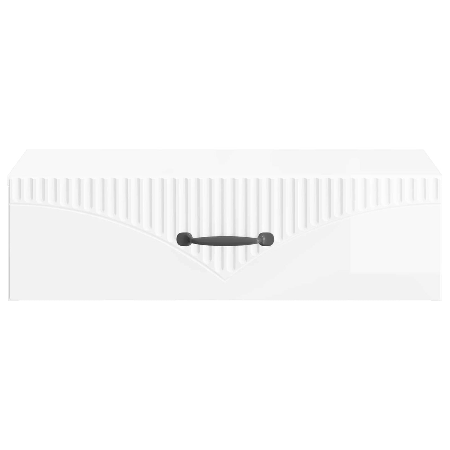 Wall-Mounted Side Table High Gloss White 59 x 34.5 x 17 cm