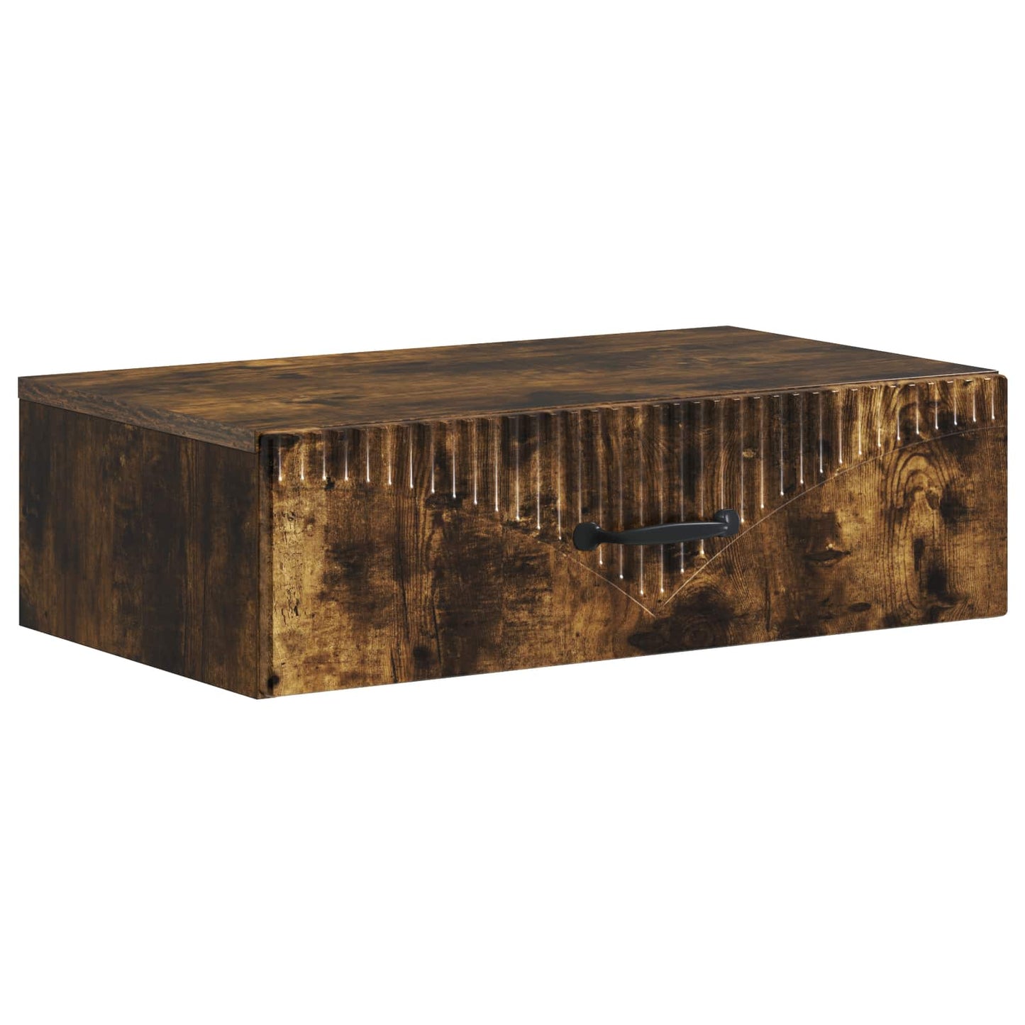 Wall-Mounted Side Table Smoked Oak 59 x 34.5 x 17 cm
