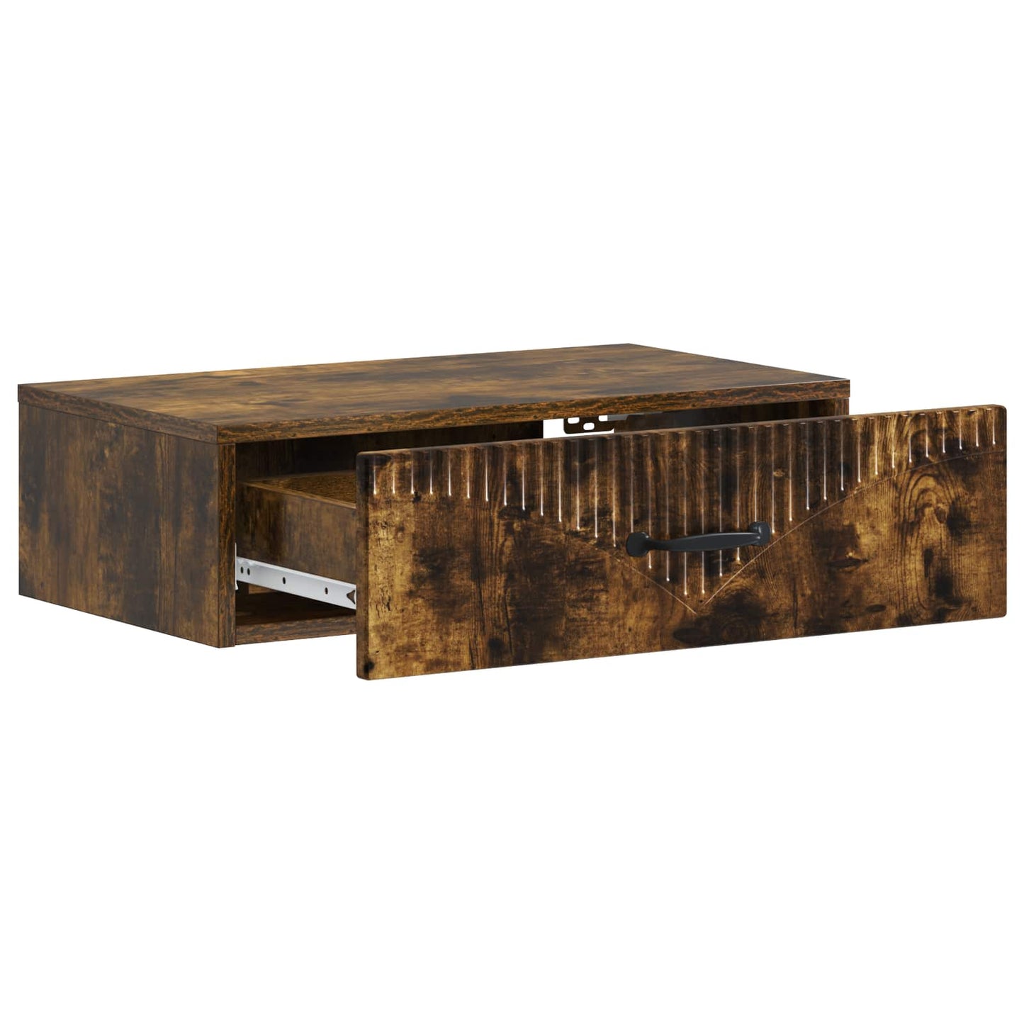 Wall-Mounted Side Table Smoked Oak 59 x 34.5 x 17 cm