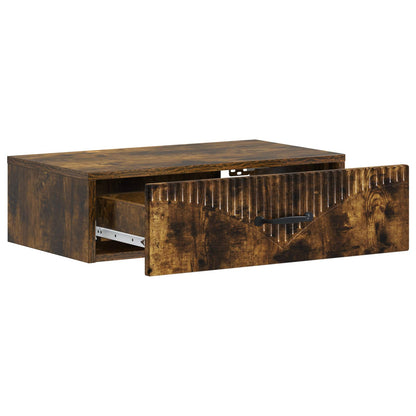 Wall-Mounted Side Table Smoked Oak 59 x 34.5 x 17 cm