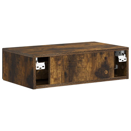 Wall-Mounted Side Table Smoked Oak 59 x 34.5 x 17 cm