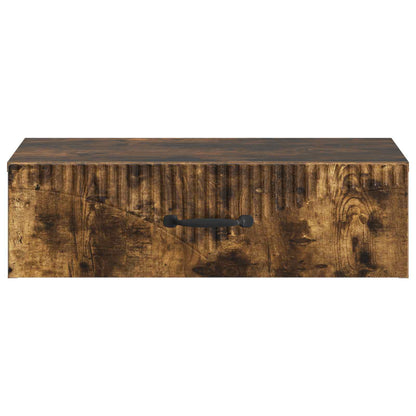 Wall-Mounted Side Table Smoked Oak 59 x 34.5 x 17 cm