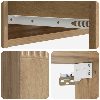 Wall-Mounted Side Table Artisan Oak 59 x 34.5 x 17 cm