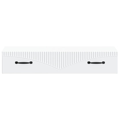 Wall-Mounted Side Table Wall-mounted White 87.5 x 34.5 x 17 cm