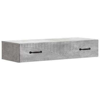 Wall-Mounted Side Table Concrete Grey 87.5 x 34.5 x 17 cm