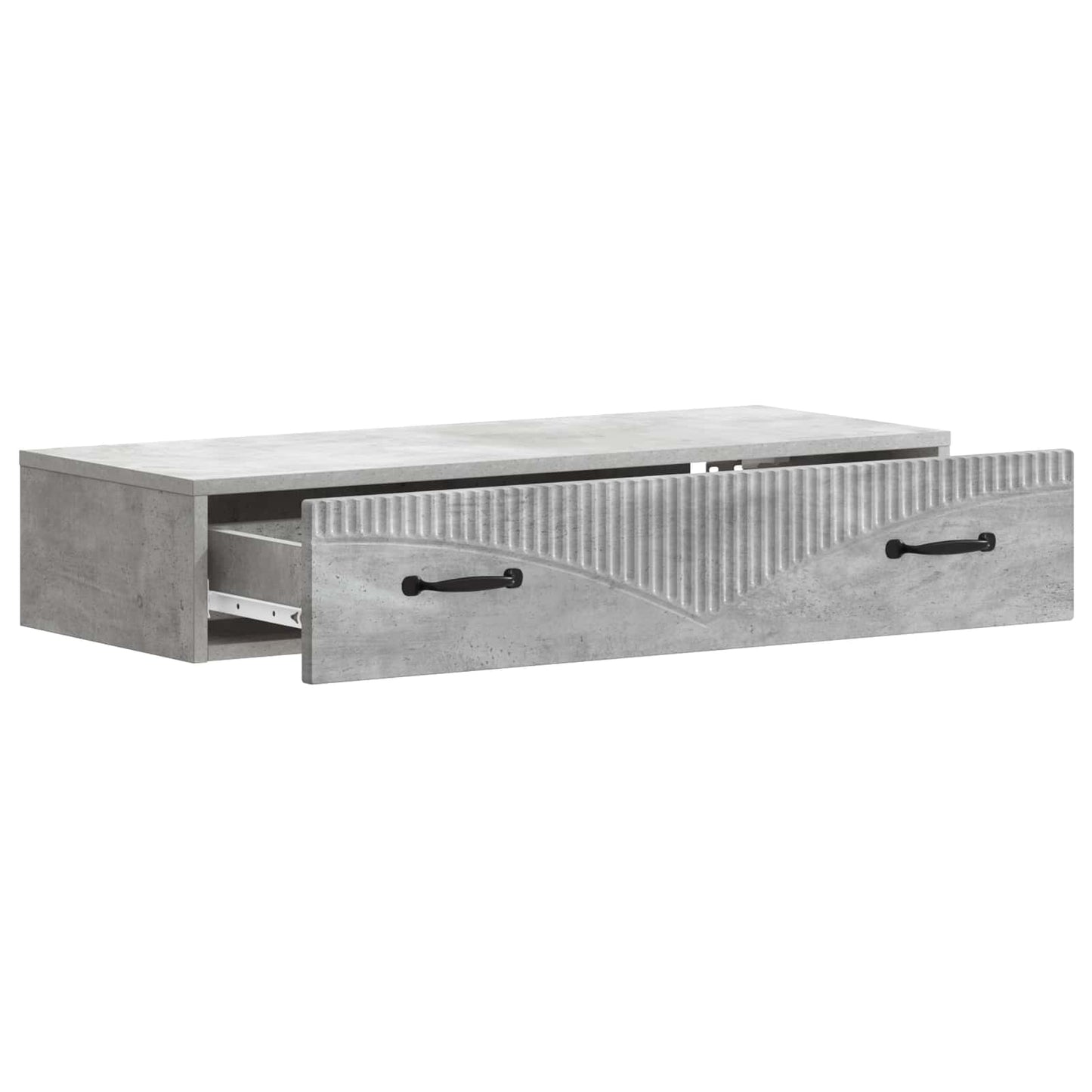 Wall-Mounted Side Table Concrete Grey 87.5 x 34.5 x 17 cm