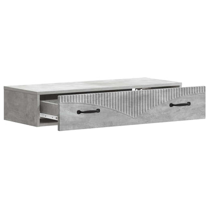 Wall-Mounted Side Table Concrete Grey 87.5 x 34.5 x 17 cm
