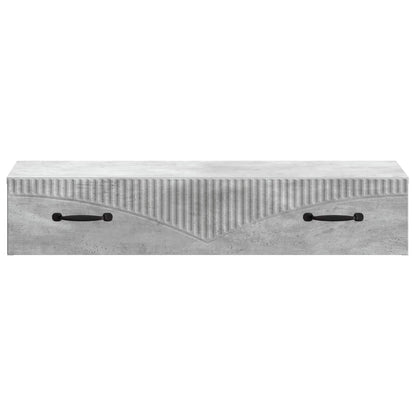 Wall-Mounted Side Table Concrete Grey 87.5 x 34.5 x 17 cm