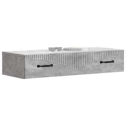 Wall-Mounted Side Table Concrete Grey 87.5 x 34.5 x 17 cm
