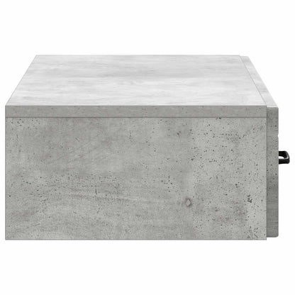 Wall-Mounted Side Table Concrete Grey 87.5 x 34.5 x 17 cm