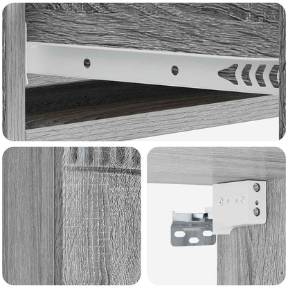 Wall-Mounted Side Table Grey Sonoma 87.5 x 34.5 x 17 cm