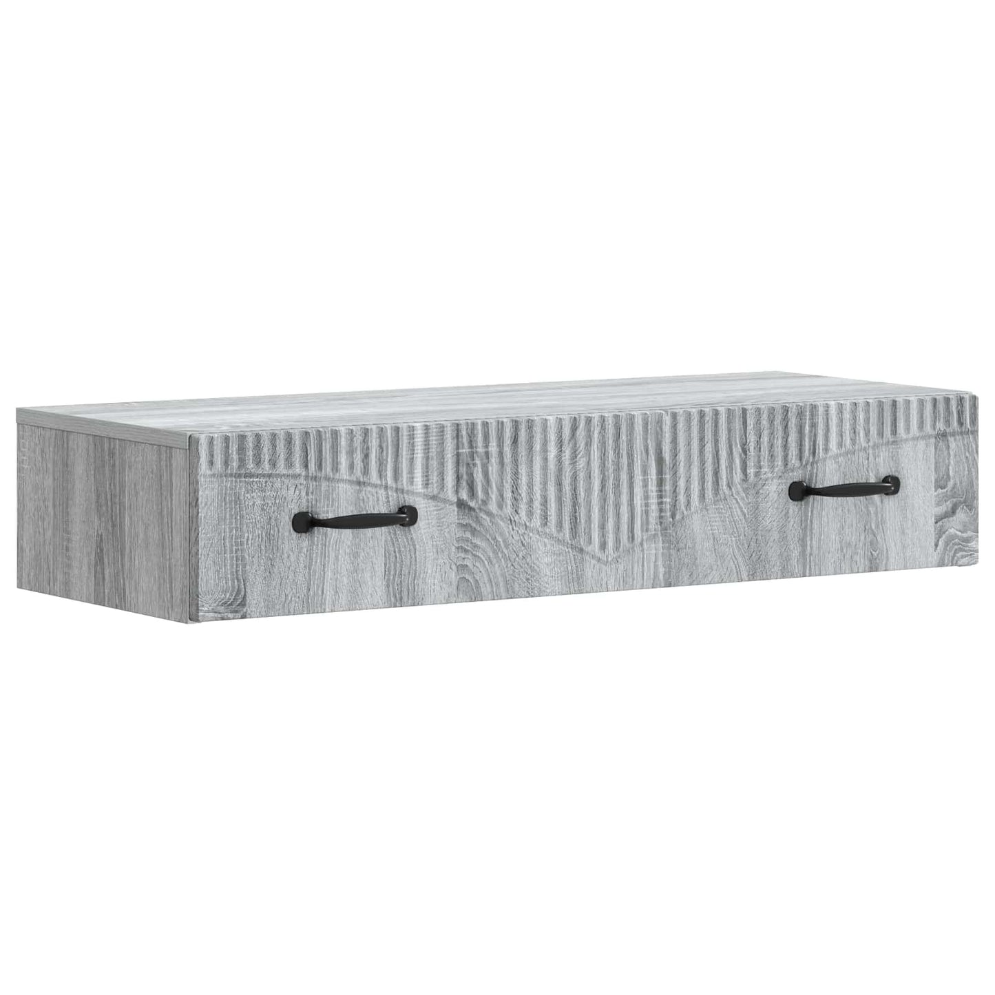 Wall-Mounted Side Table Grey Sonoma 87.5 x 34.5 x 17 cm