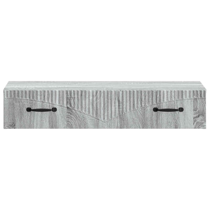 Wall-Mounted Side Table Grey Sonoma 87.5 x 34.5 x 17 cm