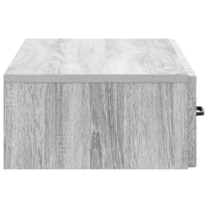 Wall-Mounted Side Table Grey Sonoma 87.5 x 34.5 x 17 cm