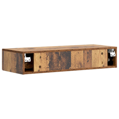 Wall-Mounted Side Table Old Wood 87.5 x 34.5 x 17 cm