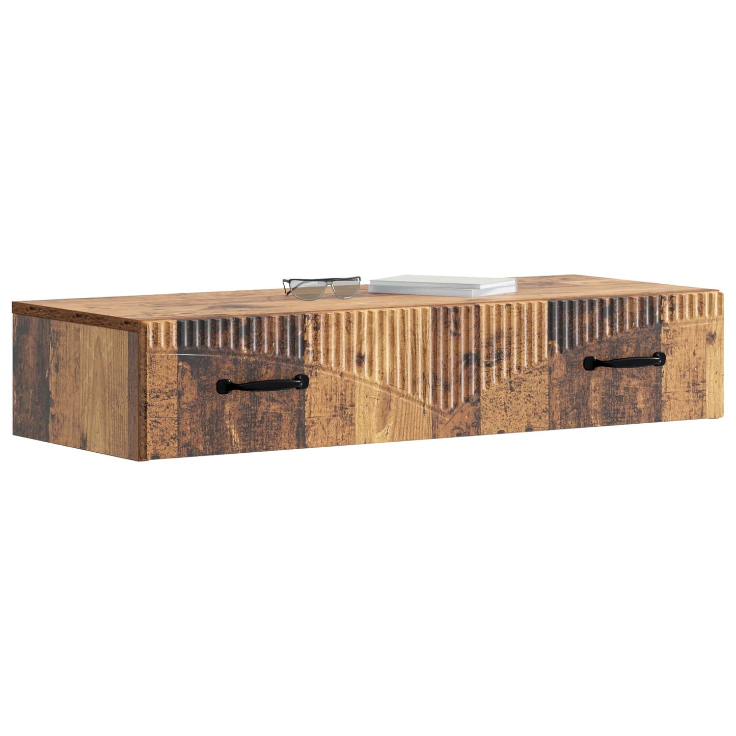 Wall-Mounted Side Table Old Wood 87.5 x 34.5 x 17 cm