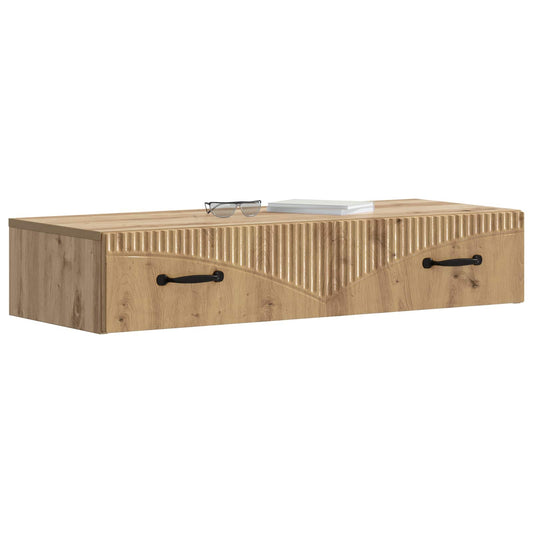 Wall-Mounted Side Table Artisan Oak 87.5 x 34.5 x 17 cm