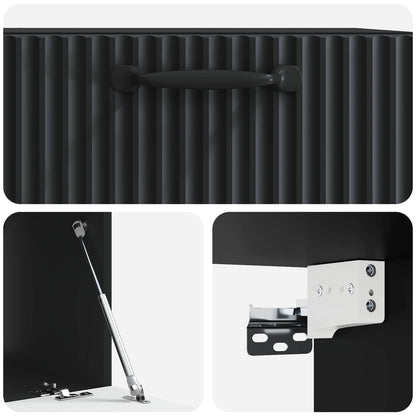 Wall-Mounted TV Cabinet Black 59.5 x 41 x 30 cm Engineered Wood