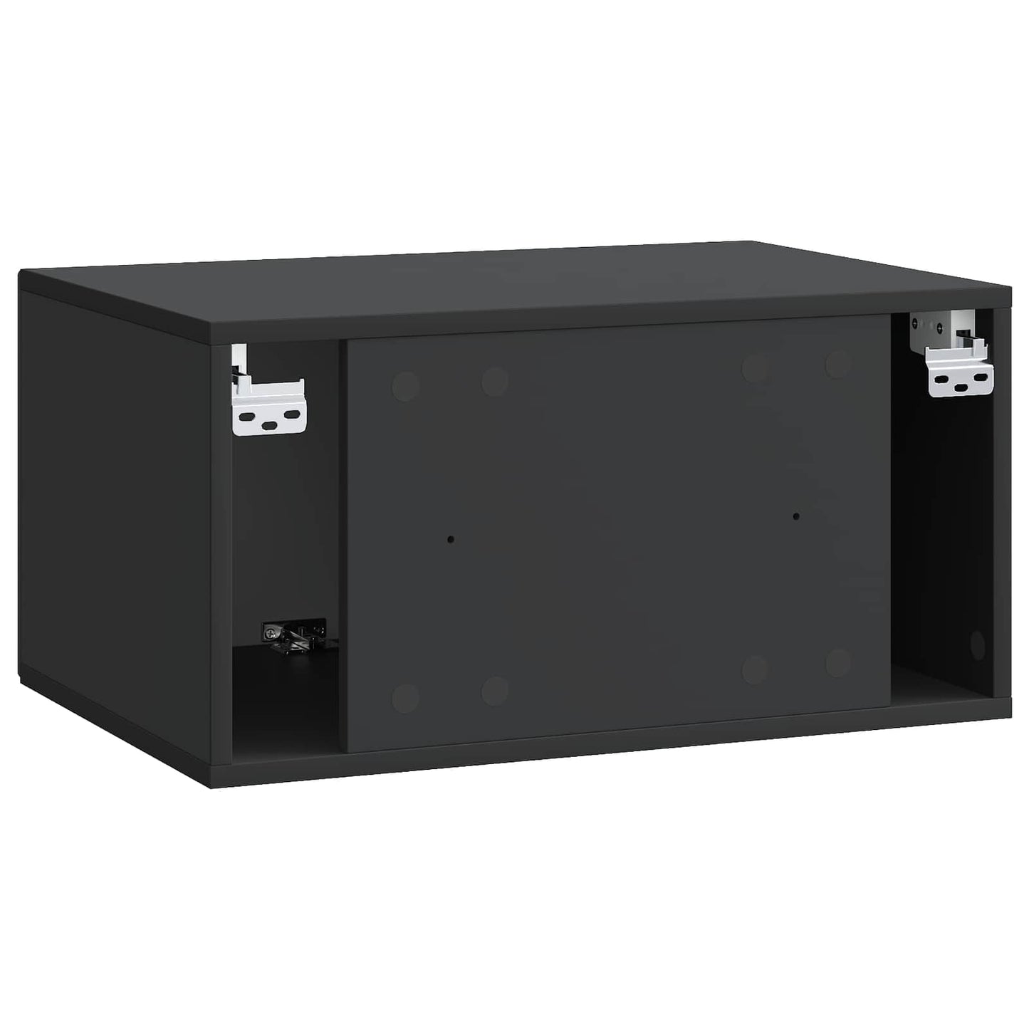 Wall-Mounted TV Cabinet Black 59.5 x 41 x 30 cm Engineered Wood