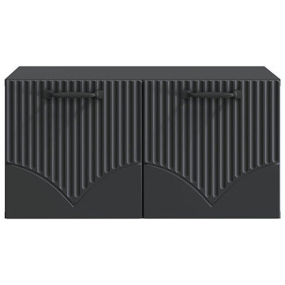 Wall-Mounted TV Cabinet Black 59.5 x 41 x 30 cm Engineered Wood