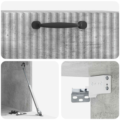Wall-Mounted TV Cabinet Concrete Grey 59.5 x 41 x 30 cm
