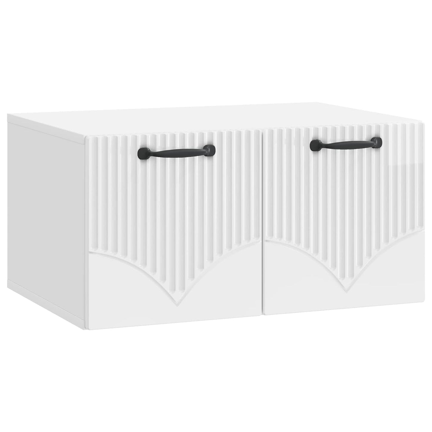 Wall-Mounted TV Cabinet High Gloss White 59.5 x 41 x 30 cm