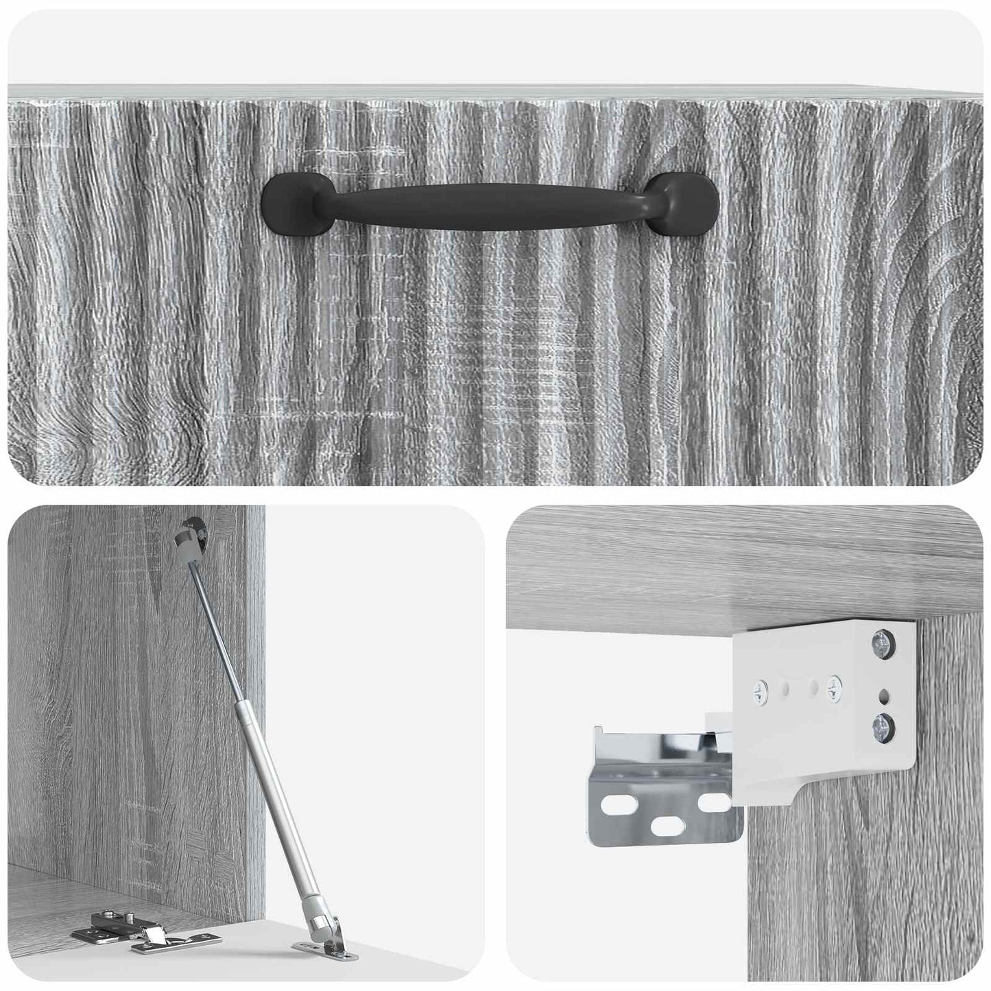 Wall-Mounted TV Cabinet Grey Sonoma 59.5 x 41 x 30 cm