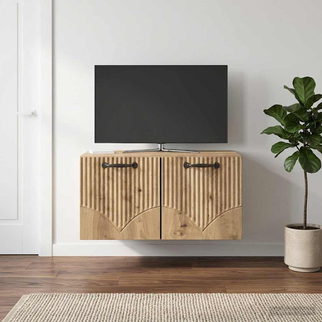 Wall-Mounted TV Cabinet Artisan Oak 59.5 x 41 x 30 cm