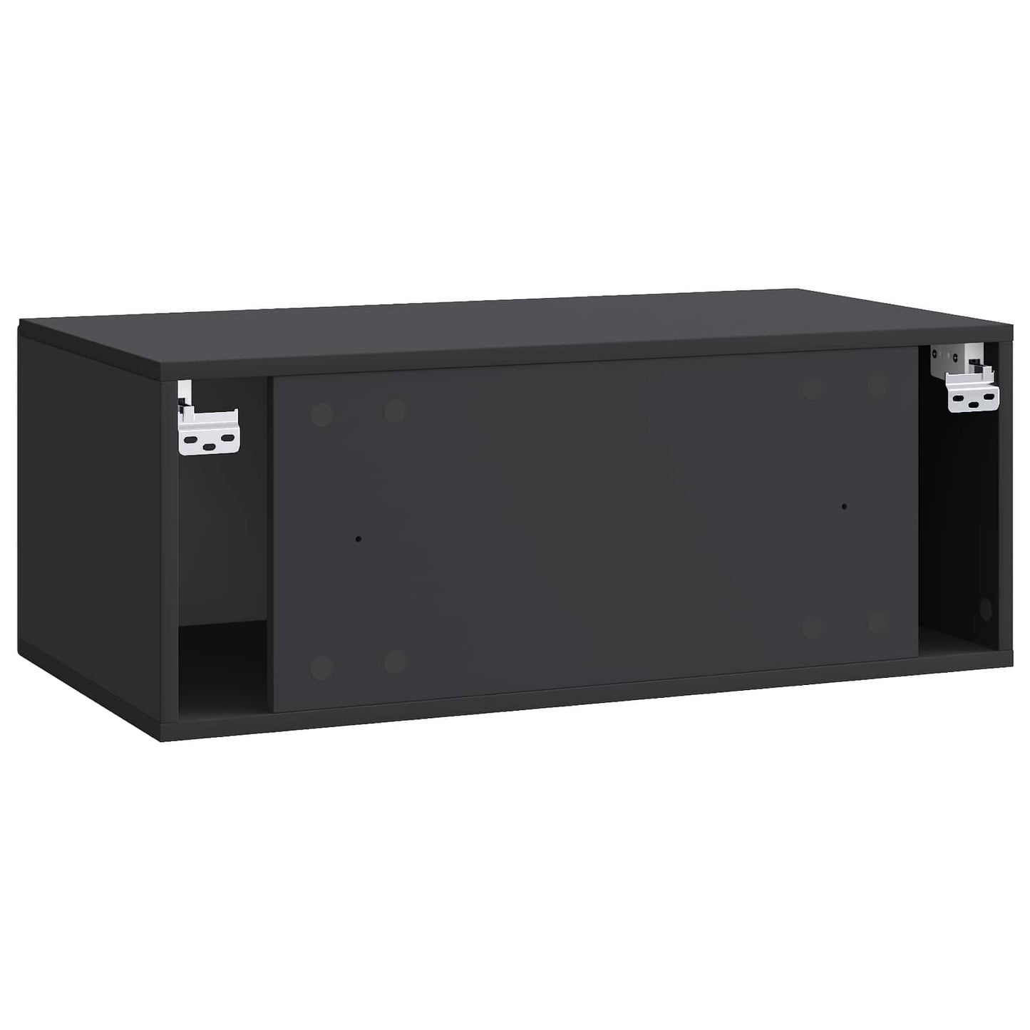 Wall-Mounted TV Cabinet Black 78.5 x 41 x 30 cm Engineered Wood