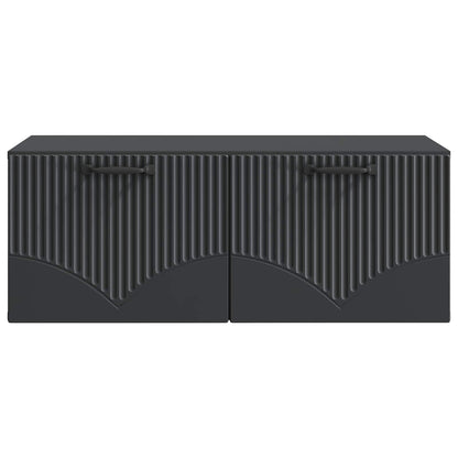 Wall-Mounted TV Cabinet Black 78.5 x 41 x 30 cm Engineered Wood