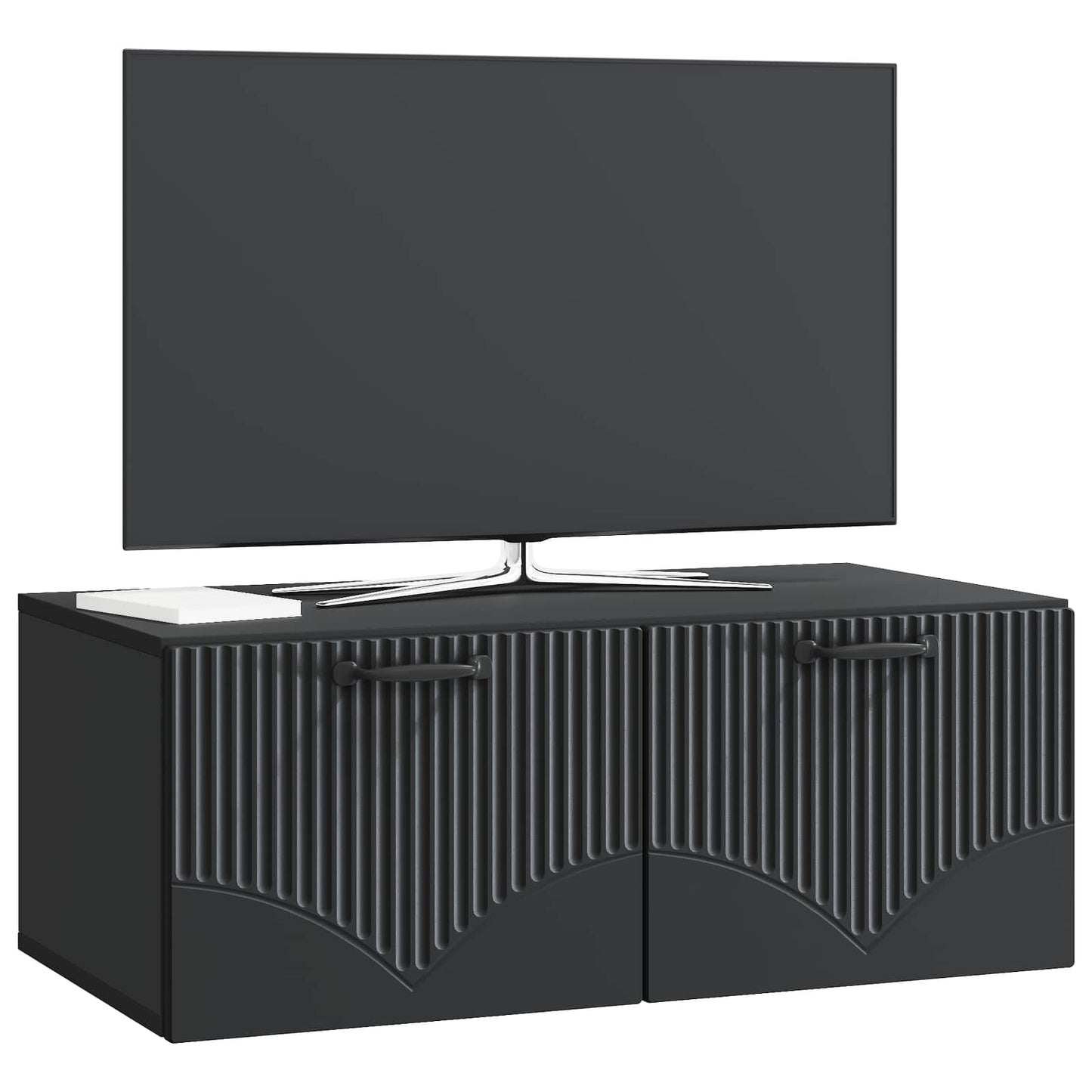 Wall-Mounted TV Cabinet Black 78.5 x 41 x 30 cm Engineered Wood