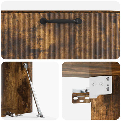 Wall-Mounted TV Cabinet Smoked Oak 78.5 x 41 x 30 cm