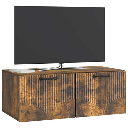 Wall-Mounted TV Cabinet Smoked Oak 78.5 x 41 x 30 cm