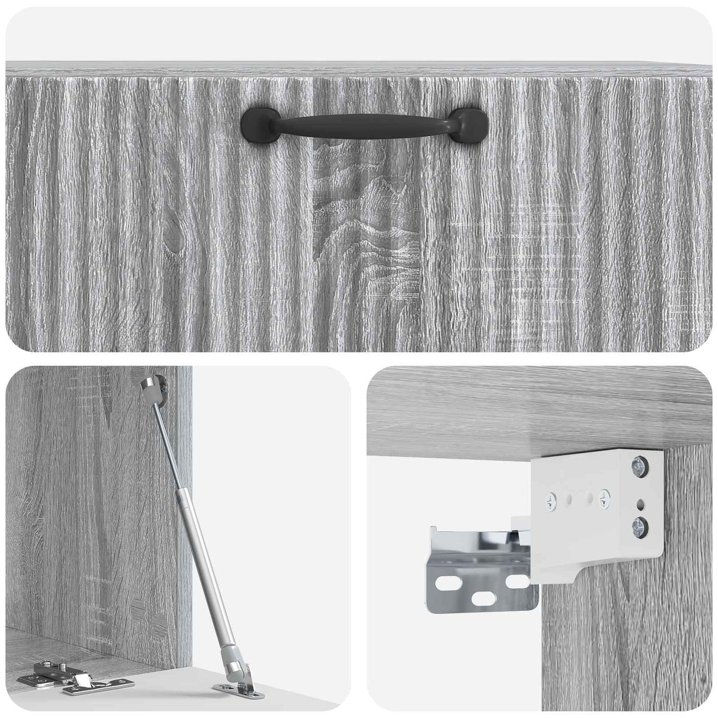 Wall-Mounted TV Cabinet Grey Sonoma 78.5 x 41 x 30 cm