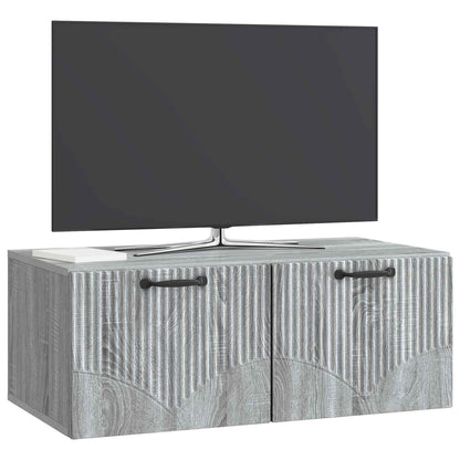 Wall-Mounted TV Cabinet Grey Sonoma 78.5 x 41 x 30 cm