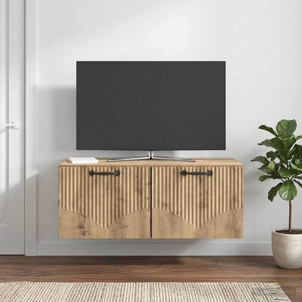 Wall-Mounted TV Cabinet Artisan Oak 78.5 x 41 x 30 cm