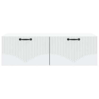 Wall-Mounted TV Cabinet White 98 x 41 x 30 cm Engineered Wood