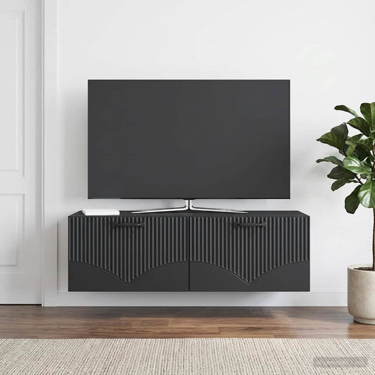 Wall-Mounted TV Cabinet Black 98 x 41 x 30 cm Engineered Wood