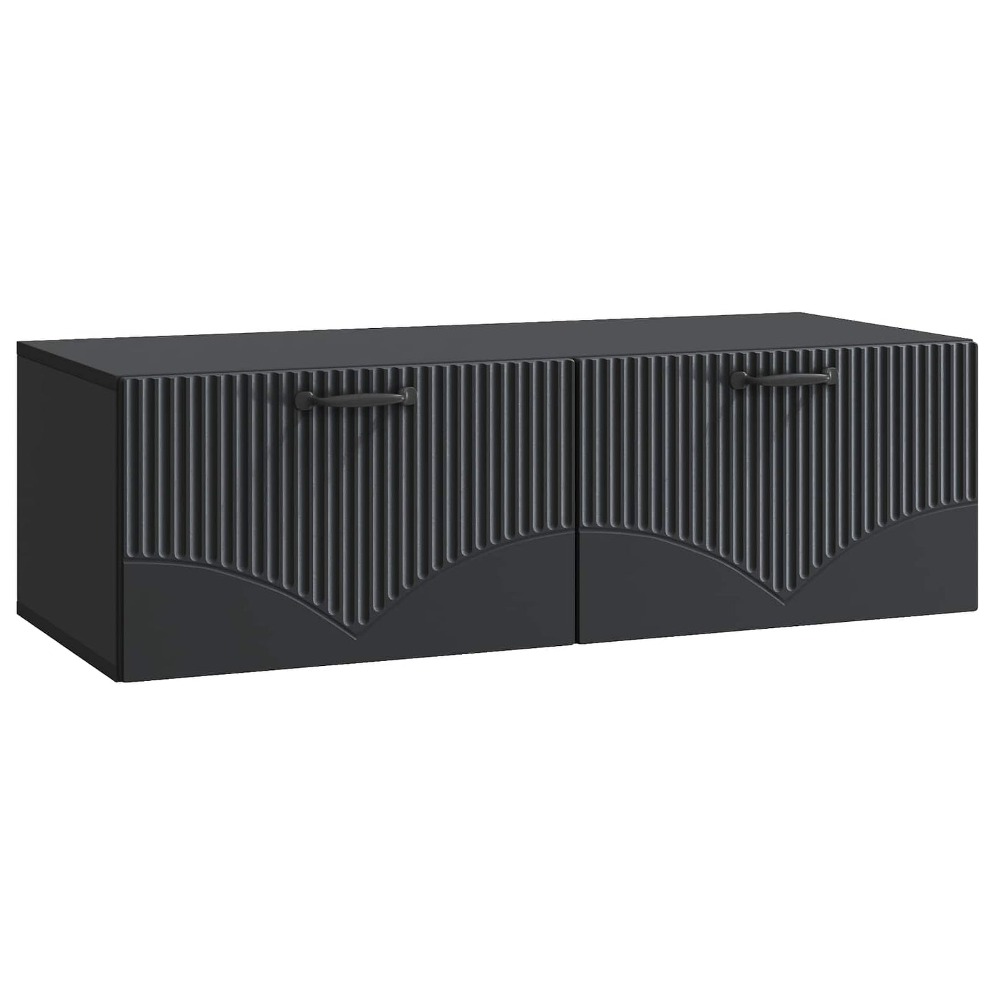 Wall-Mounted TV Cabinet Black 98 x 41 x 30 cm Engineered Wood