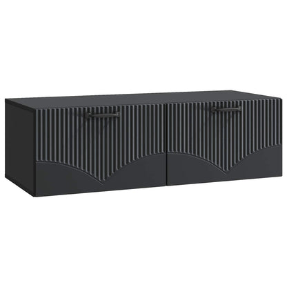 Wall-Mounted TV Cabinet Black 98 x 41 x 30 cm Engineered Wood