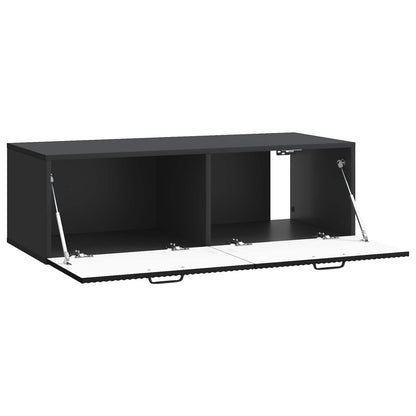 Wall-Mounted TV Cabinet Black 98 x 41 x 30 cm Engineered Wood