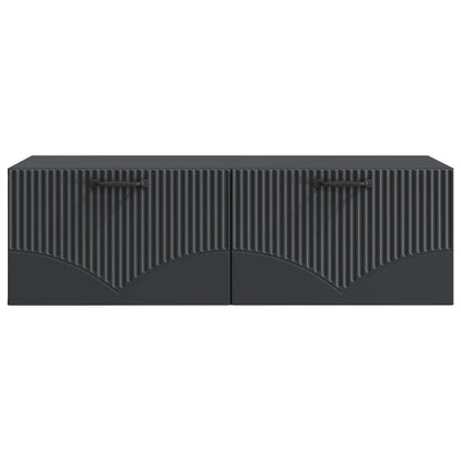 Wall-Mounted TV Cabinet Black 98 x 41 x 30 cm Engineered Wood