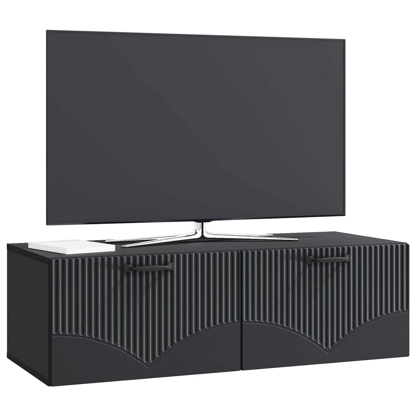 Wall-Mounted TV Cabinet Black 98 x 41 x 30 cm Engineered Wood