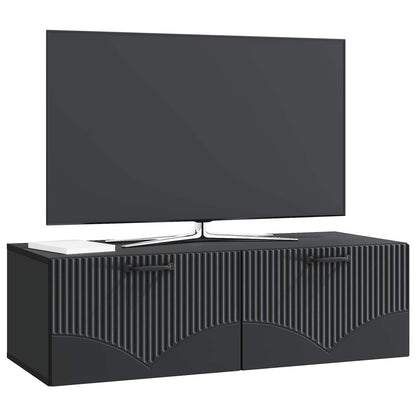 Wall-Mounted TV Cabinet Black 98 x 41 x 30 cm Engineered Wood