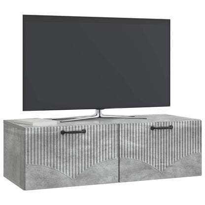 Wall-Mounted TV Cabinet Concrete Grey 98 x 41 x 30 cm