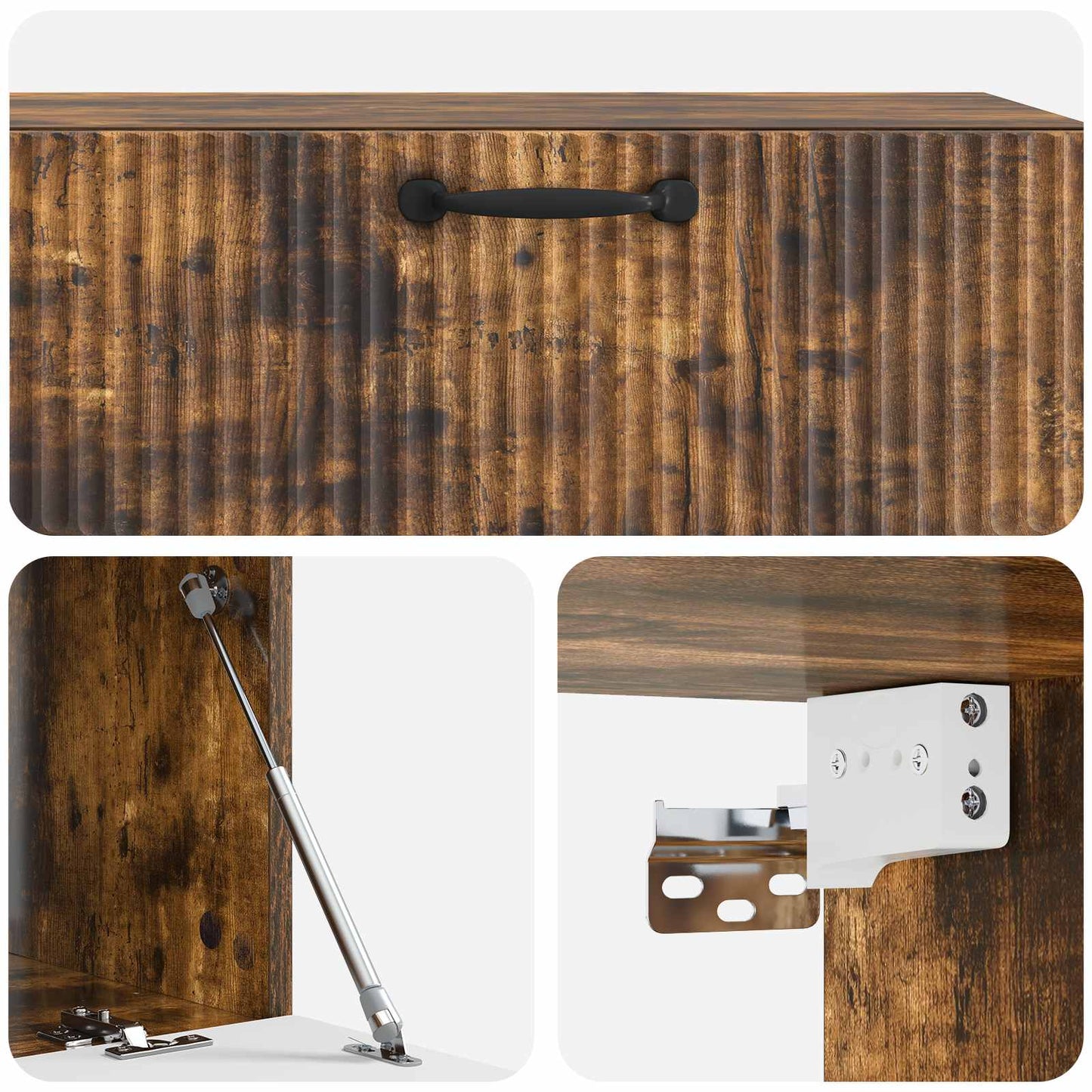Wall-Mounted TV Cabinet Smoked Oak 98 x 41 x 30 cm